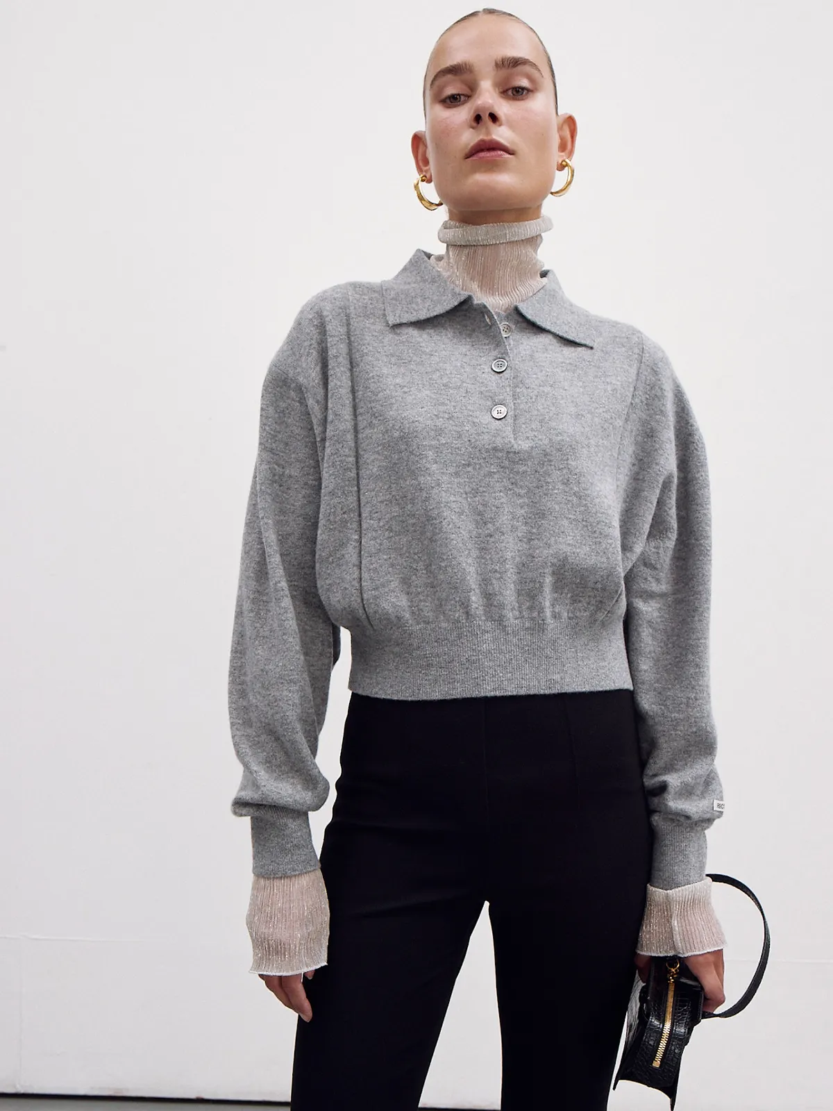 RECTO  |Casual Style Wool Long Sleeves Plain Party Style