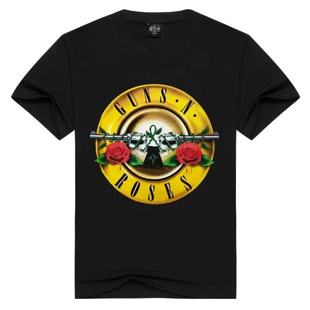 Rock Unisex Fashion Guns N' Roses Printed Summer T-shirts Tops Tees