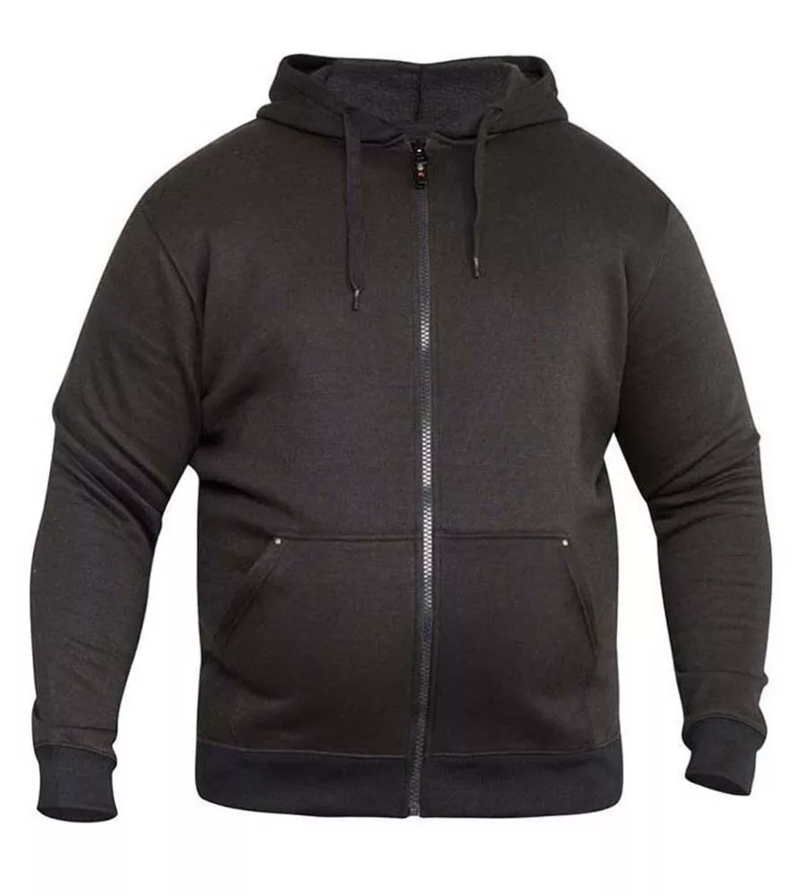 Rockford Big Mens Black Heavy Weight Full Zip Hooded Sweatshirt (CANTOR BLACK)