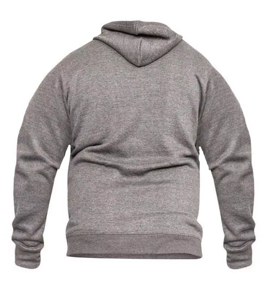 Rockford Big Mens Grey Heavy Weight Zip Through Hooded Sweatshirt (CANTOR GREY)