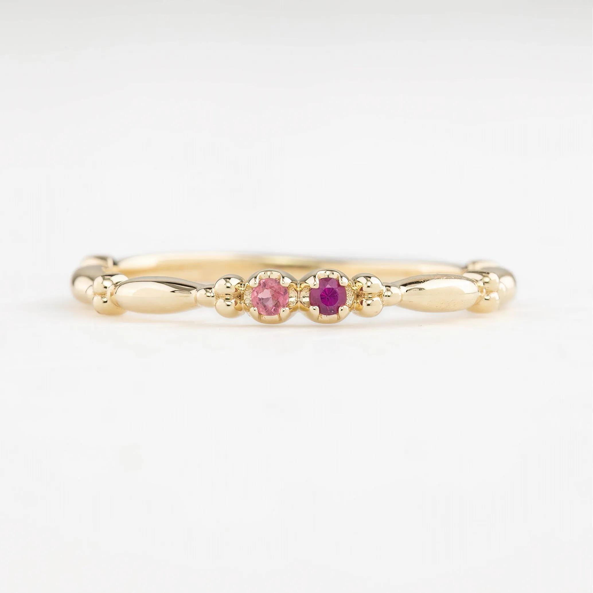 Rubette Double Birthstone Ring