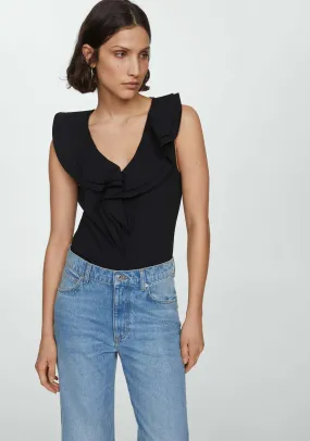 Ruffled cotton top