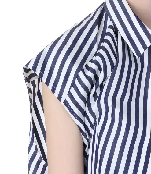 sacai  |Stripes Casual Style Sleeveless Cotton Tanks & Camisoles