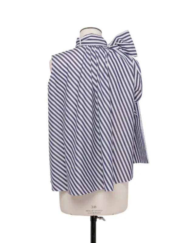 sacai  |Stripes Sleeveless Plain Cotton Party Style Office Style