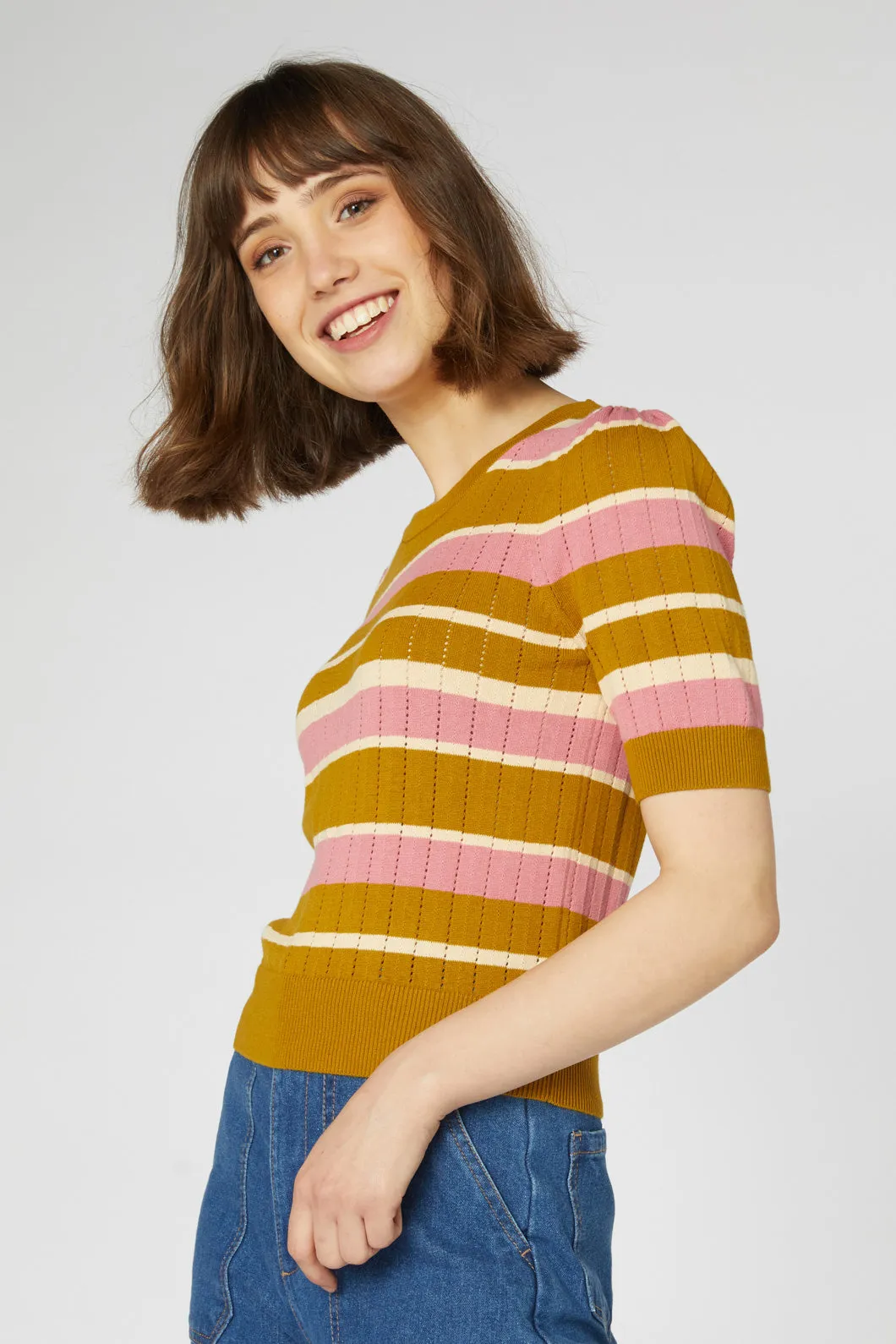 Saffron Stripe Knit