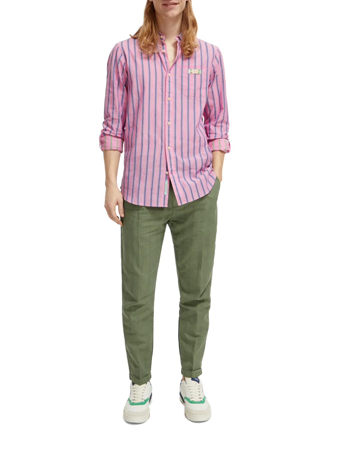 Scotch & Soda - Striped Shirt - Pink/Multi Stripe