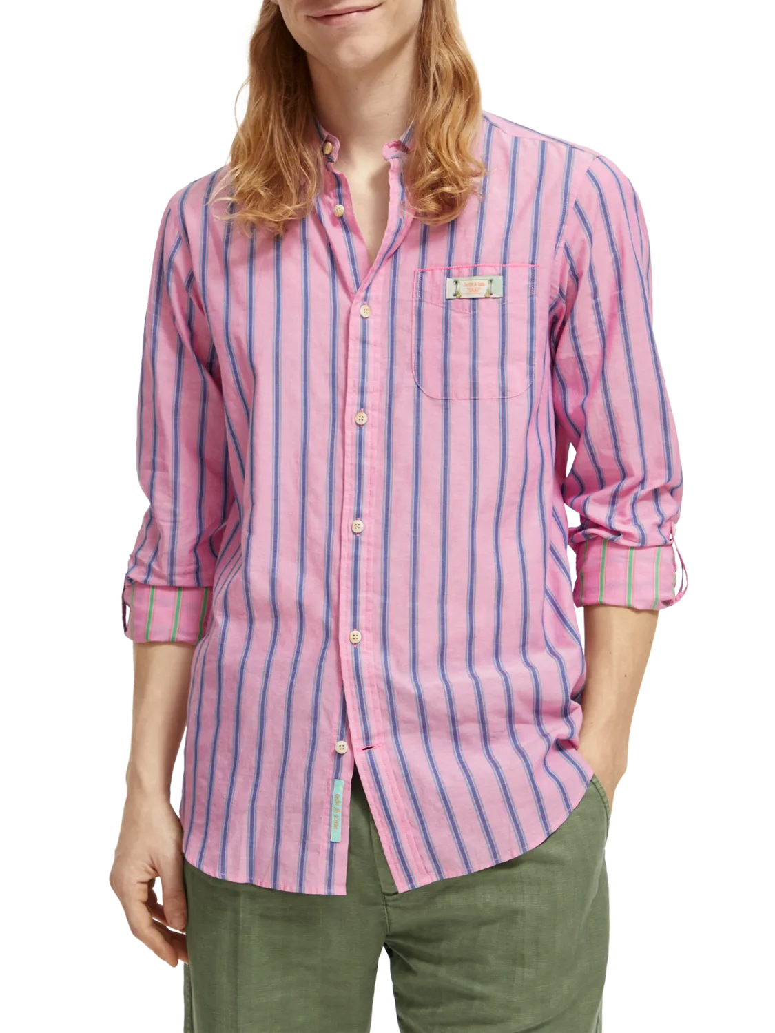 Scotch & Soda - Striped Shirt - Pink/Multi Stripe