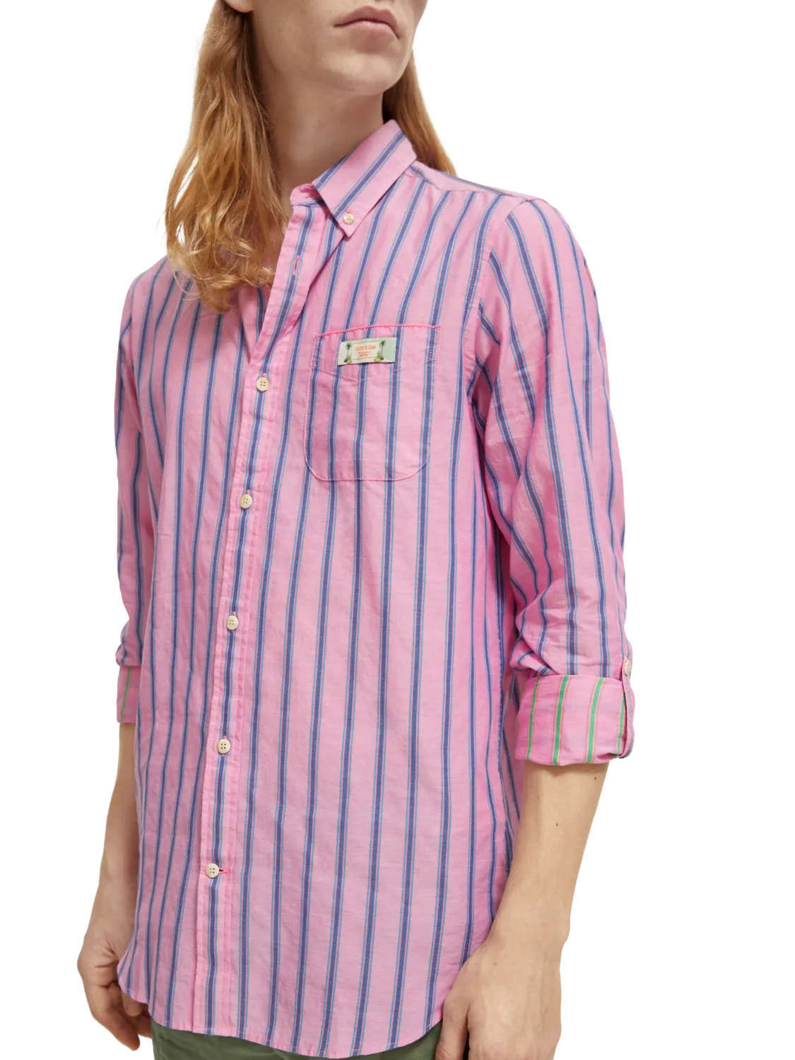 Scotch & Soda - Striped Shirt - Pink/Multi Stripe