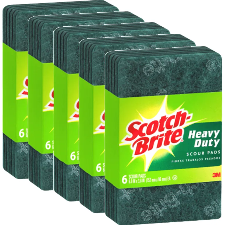 Scotch-Brite Scourer Pads Heavy Duty Cleaning Scrubbing Pack 30 BULK