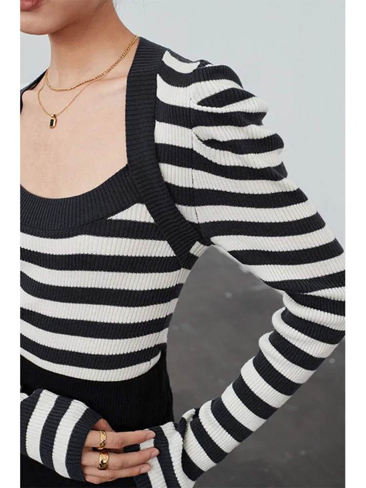 Shulu Shrug Striped Long Sleeve