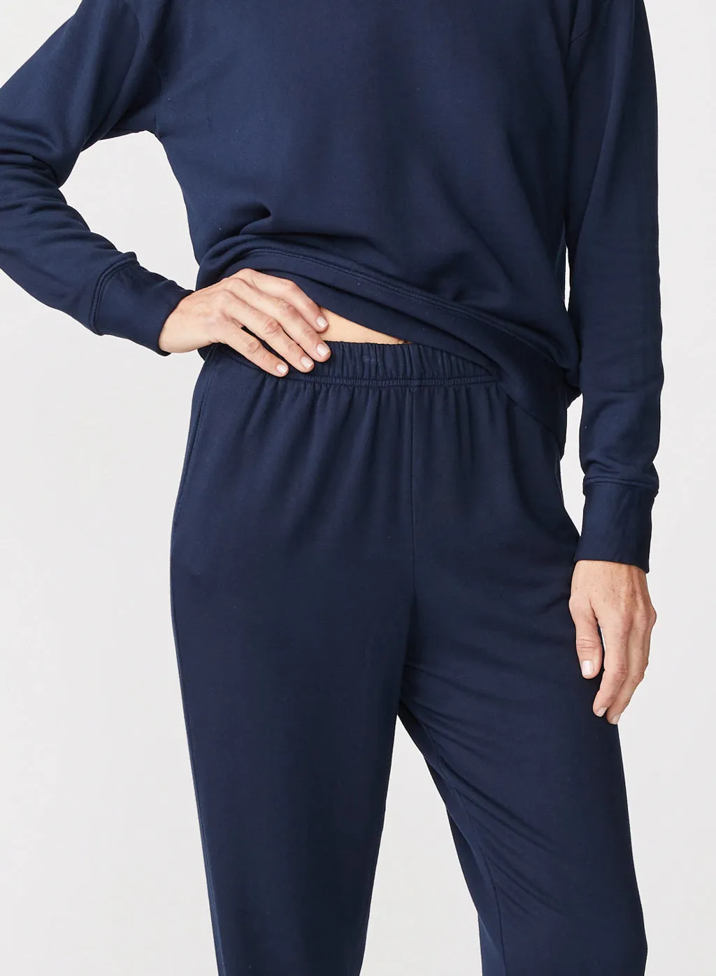 Softest Fleece Sweatpant with Pockets in New Navy