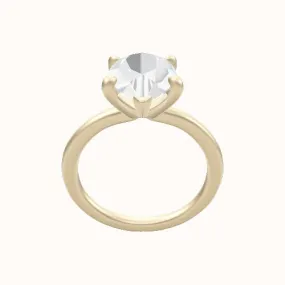 Solitaire Engagement Ring With Low Set Four Prong Head