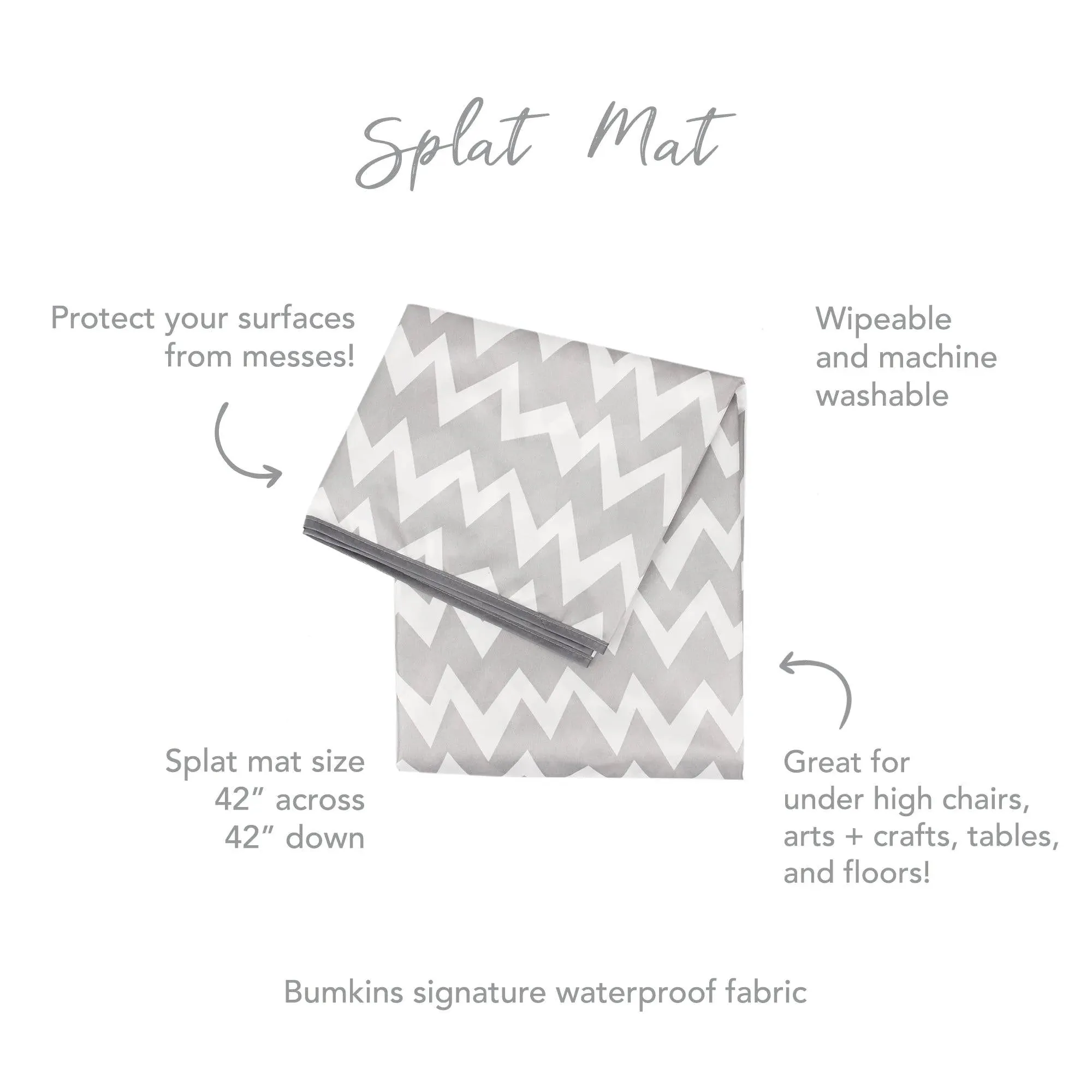 Splat Mat: Gray Chevron