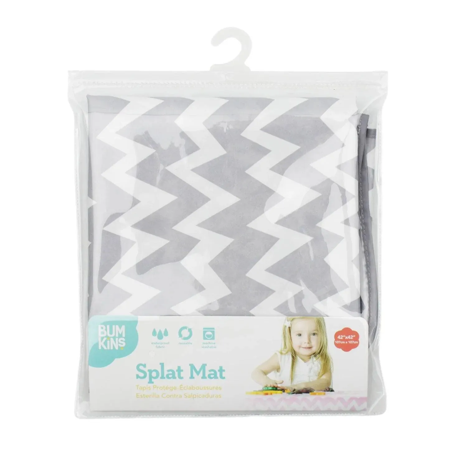 Splat Mat: Gray Chevron