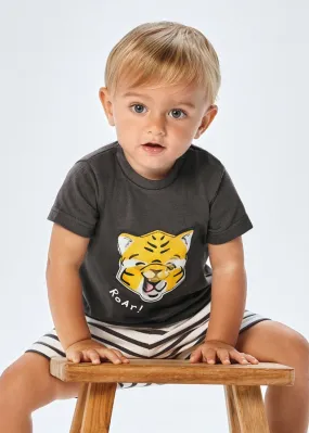 S/s t-shirt for baby boy - Dark gray