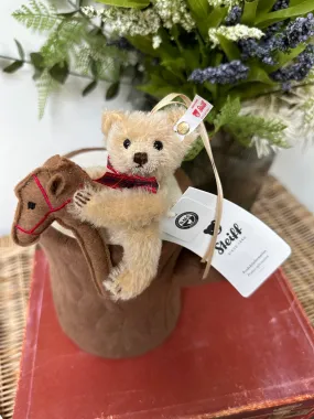 Steiff Teddy Bear Christmas Ornament with Hobby Horse Limited Edition No 330