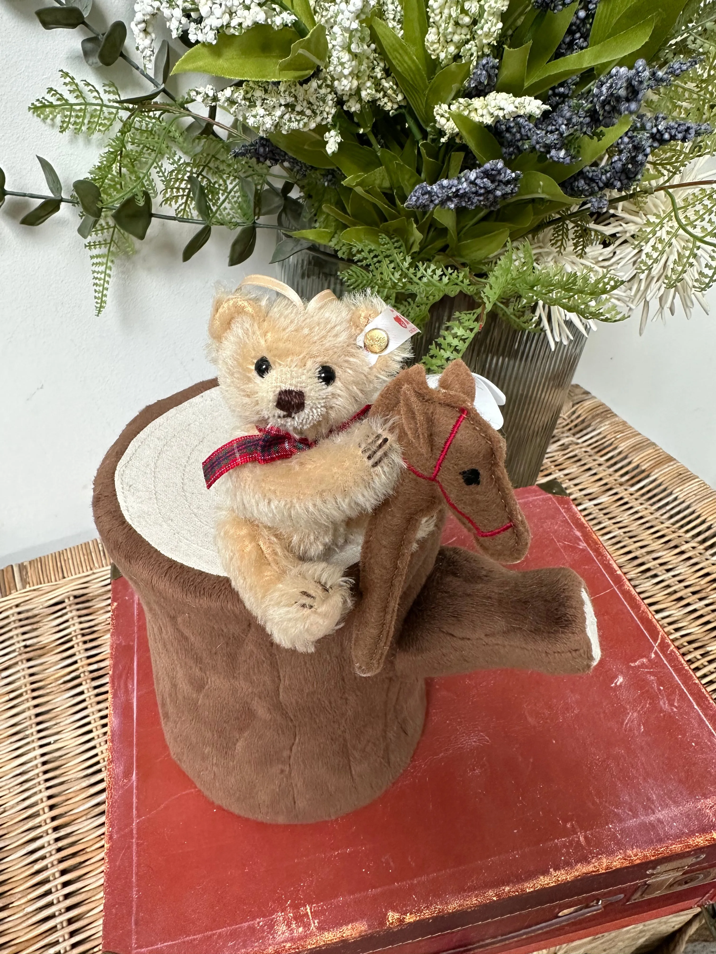 Steiff Teddy Bear Christmas Ornament with Hobby Horse Limited Edition No 330