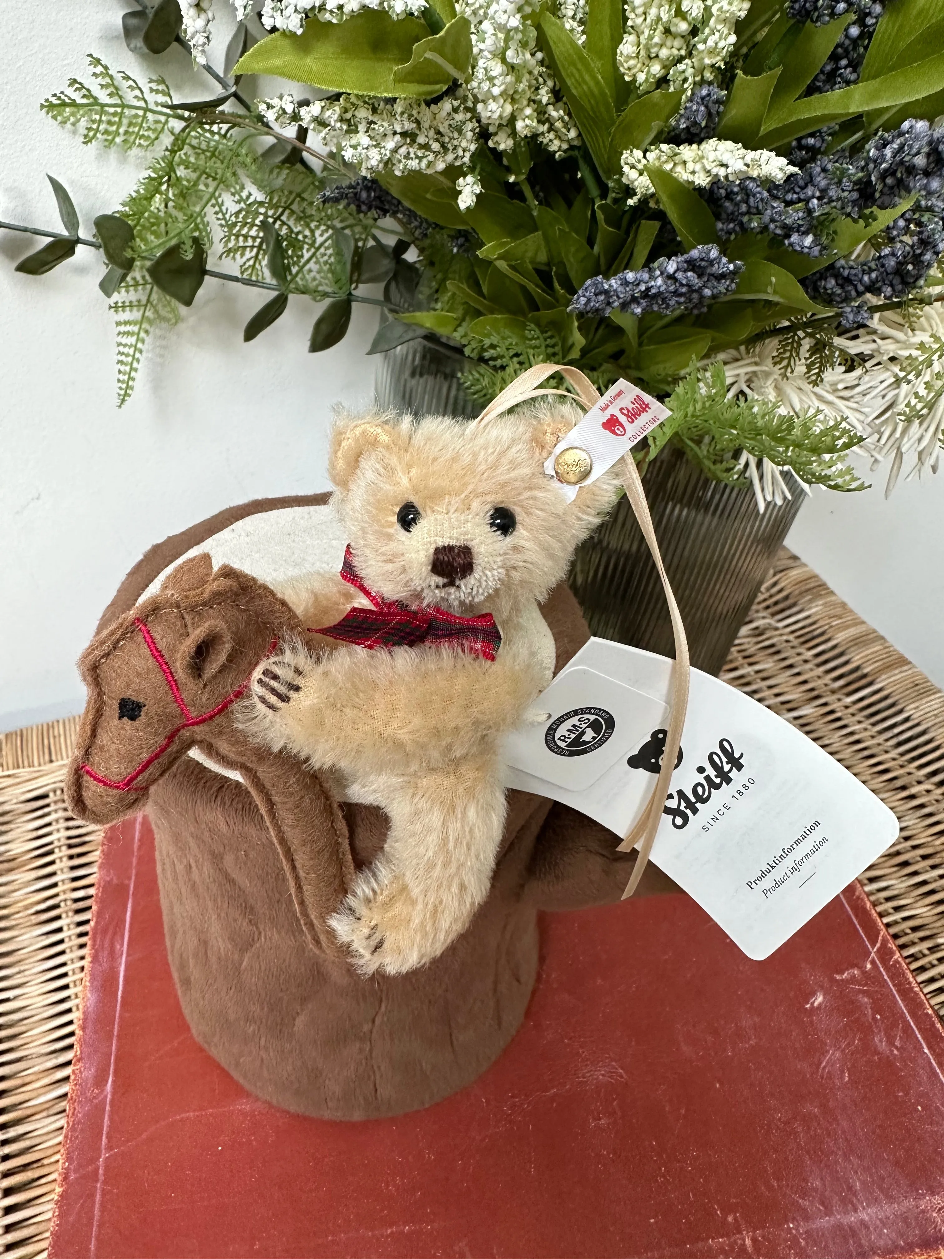 Steiff Teddy Bear Christmas Ornament with Hobby Horse Limited Edition No 330