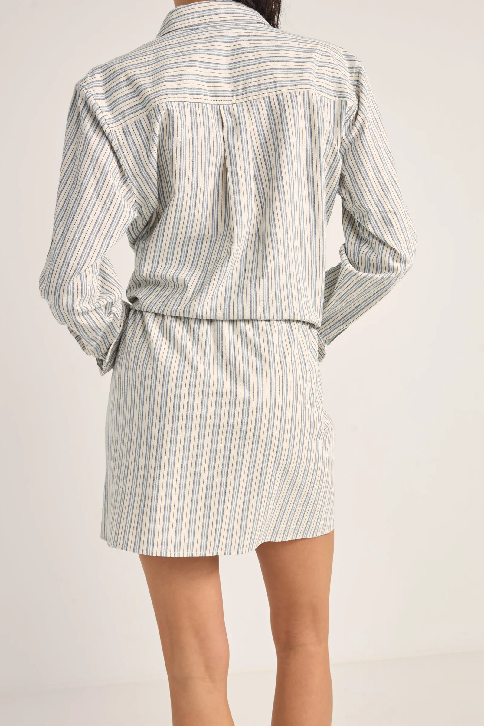 Stella Stripe Overswim Skirt Blue Stripe