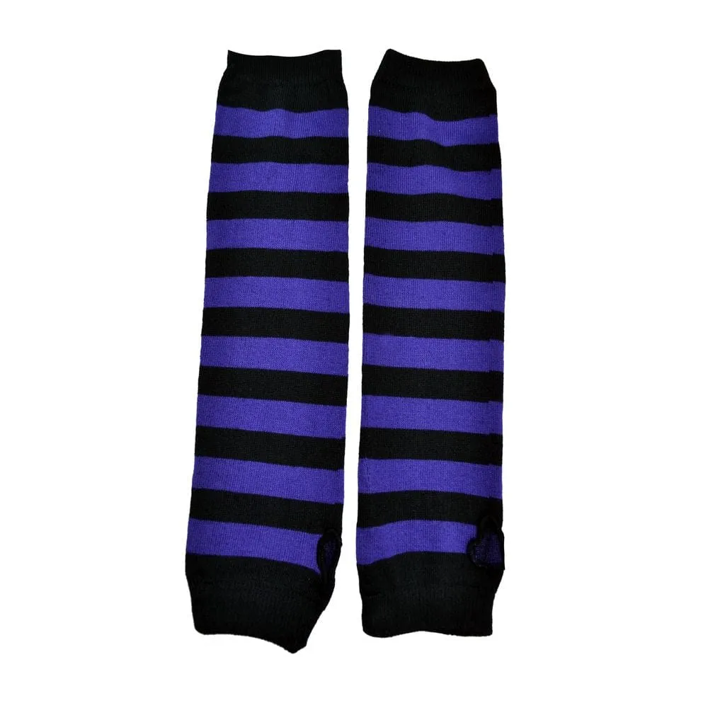 STRIPE ARMWARMERS Purple/Blk