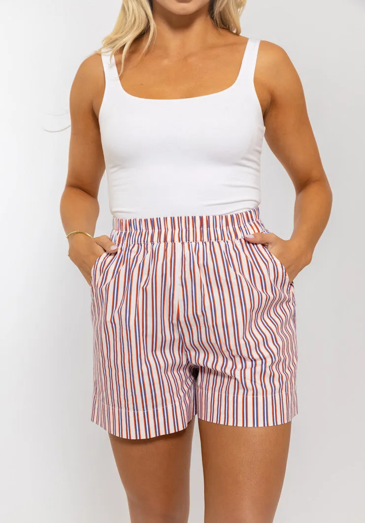 Stripe Poplin Pocket Shorts