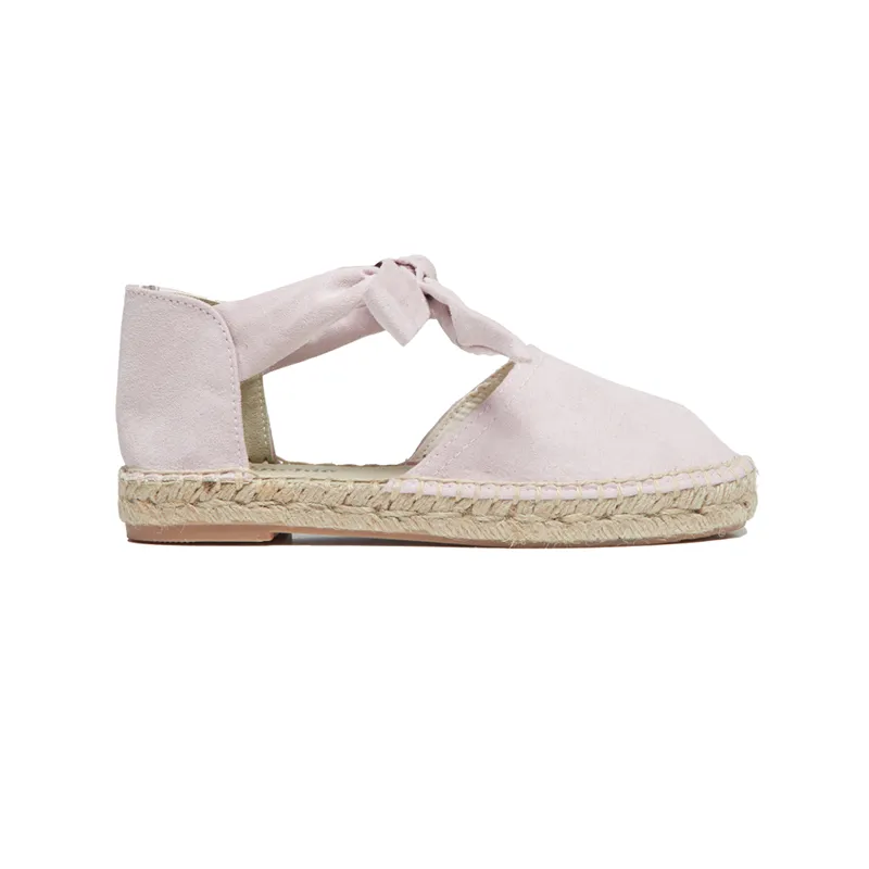 Suede Espadrille in Light Pink