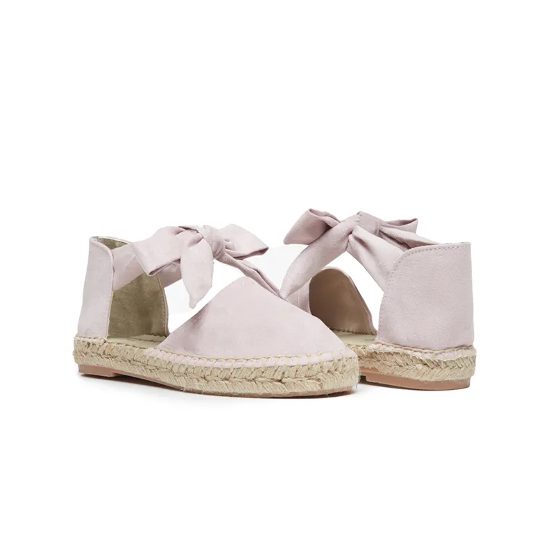 Suede Espadrille in Light Pink