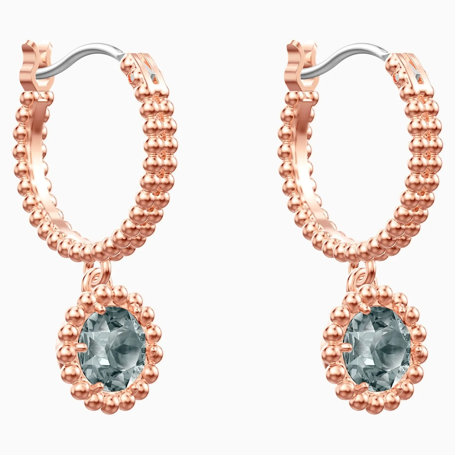 Swarovski OXYGEN Pierced Earrings, Gray, Rose Gold -5468739