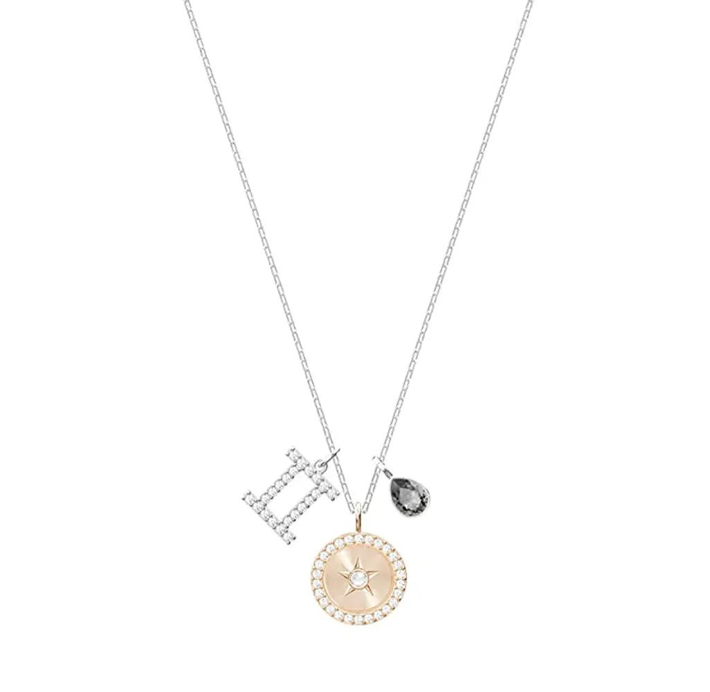 Swarovski Zodiac Pendant GEMINI, Gray, Rhodium Plating -5349217