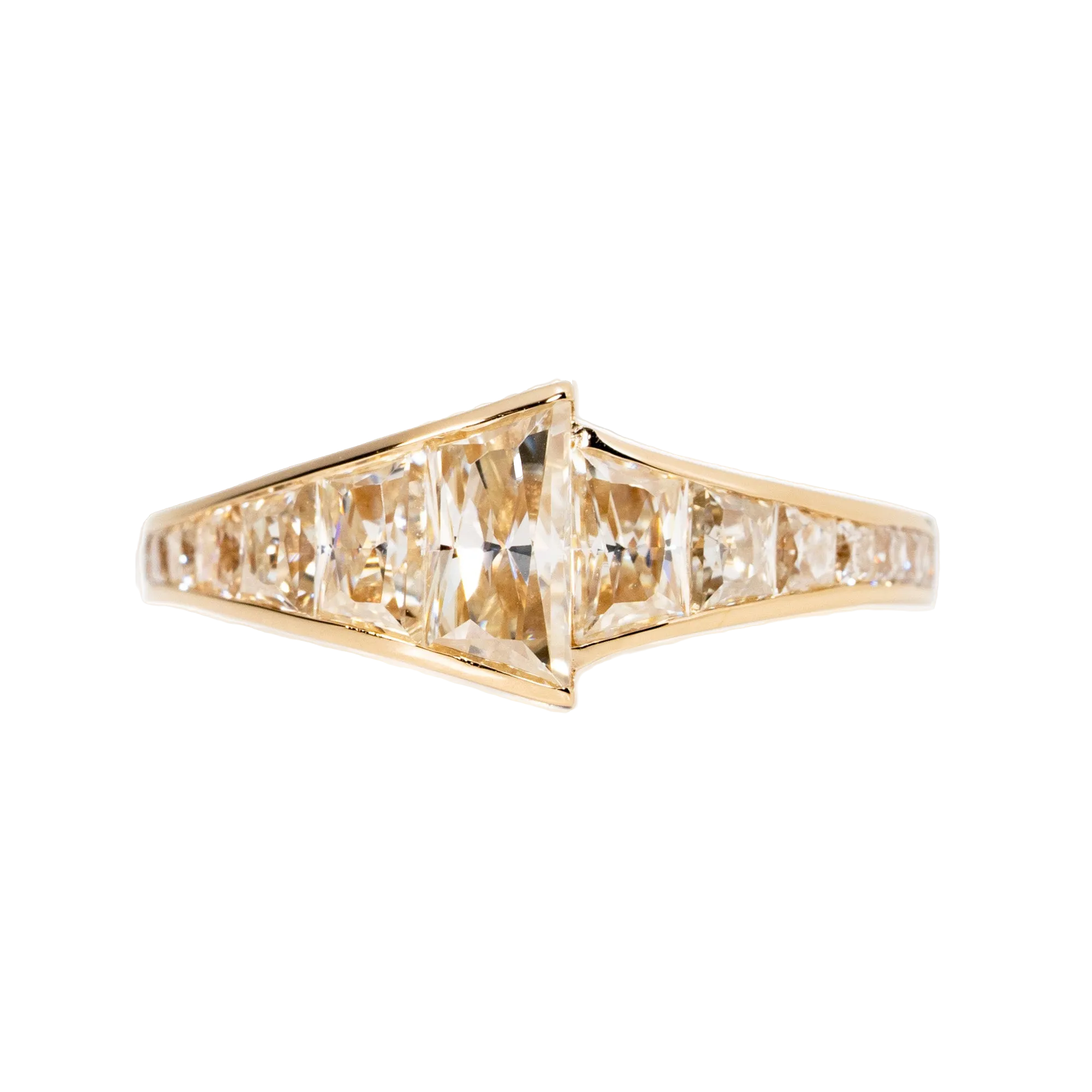 The Yellow Radiant Trapezoid Ring