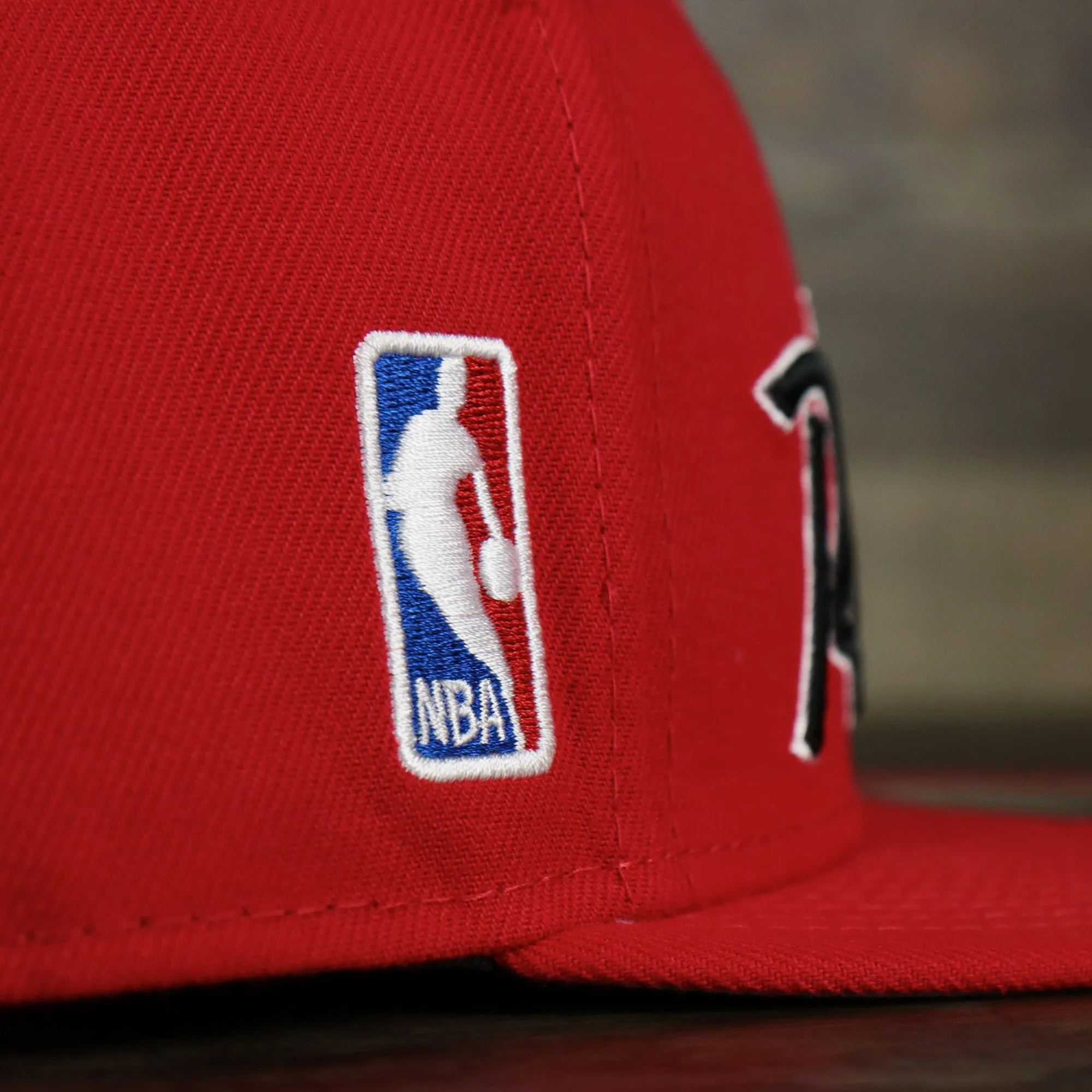 Toronto Raptors NBA Script Up Side Patch 9Fifty Snapback with Gray Undervisor | Red OSFM