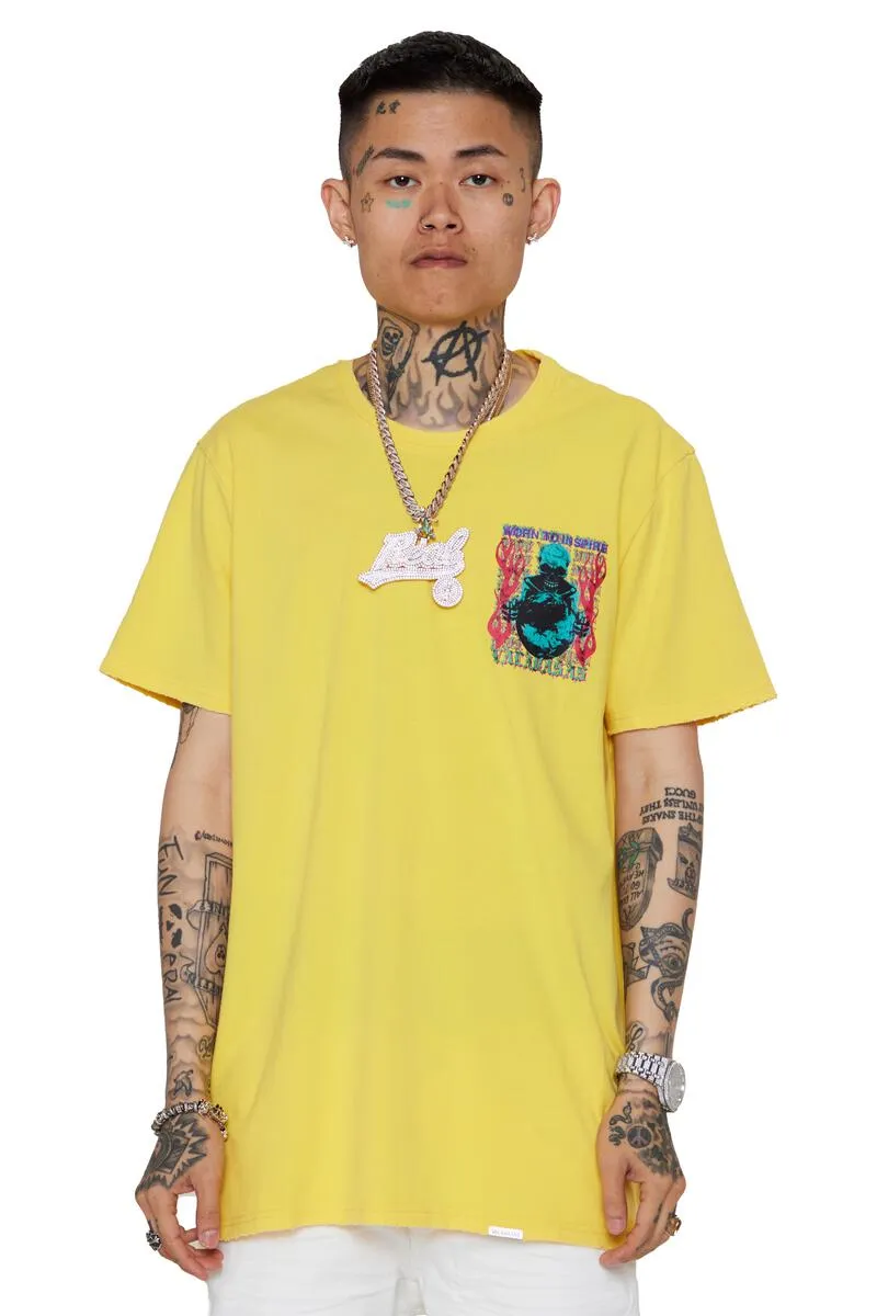 Valabasas FREE MINDS 2 VINTAGE LIGHT YELLOW TEE (VINTAGE LIGHT YELLOW)