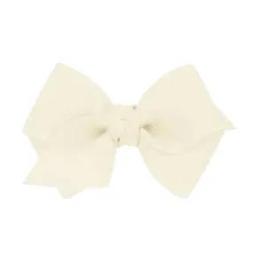 Wee Classic Grosgrain Hair Bow- Antique White