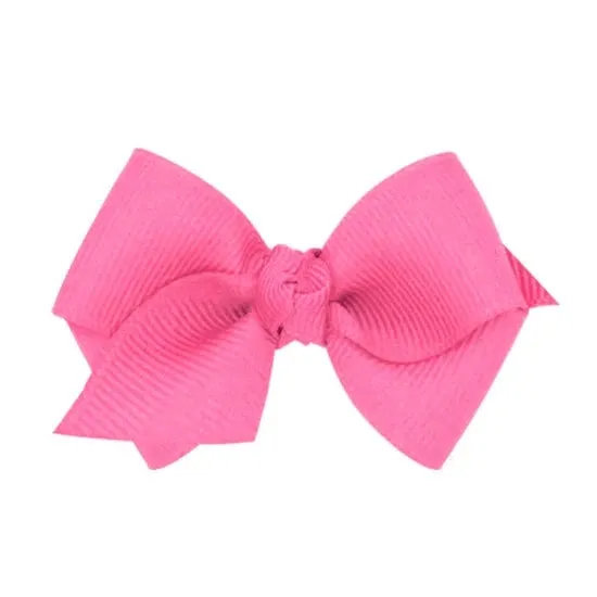 Wee Classic Grosgrain Hair Bow- Hot Pink