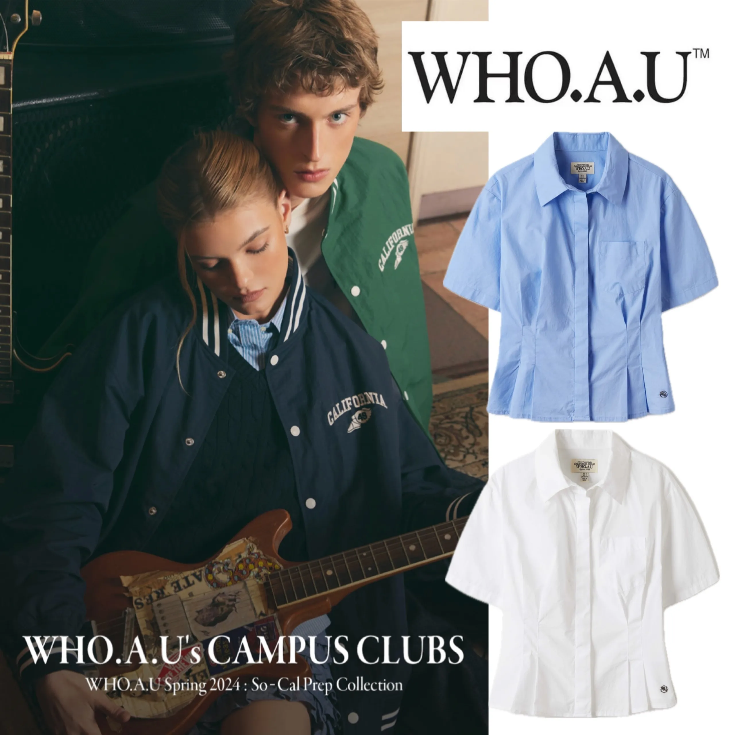 WHO.A.U  |Stripes Casual Style Unisex Street Style Cotton