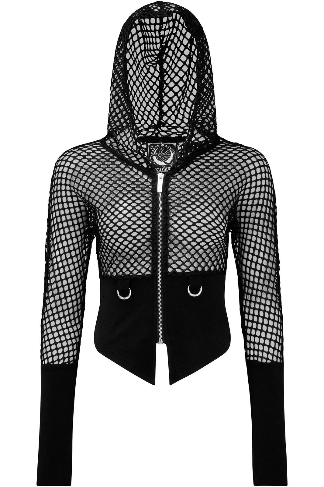 Wicked Fishnet Hooded Zip Top