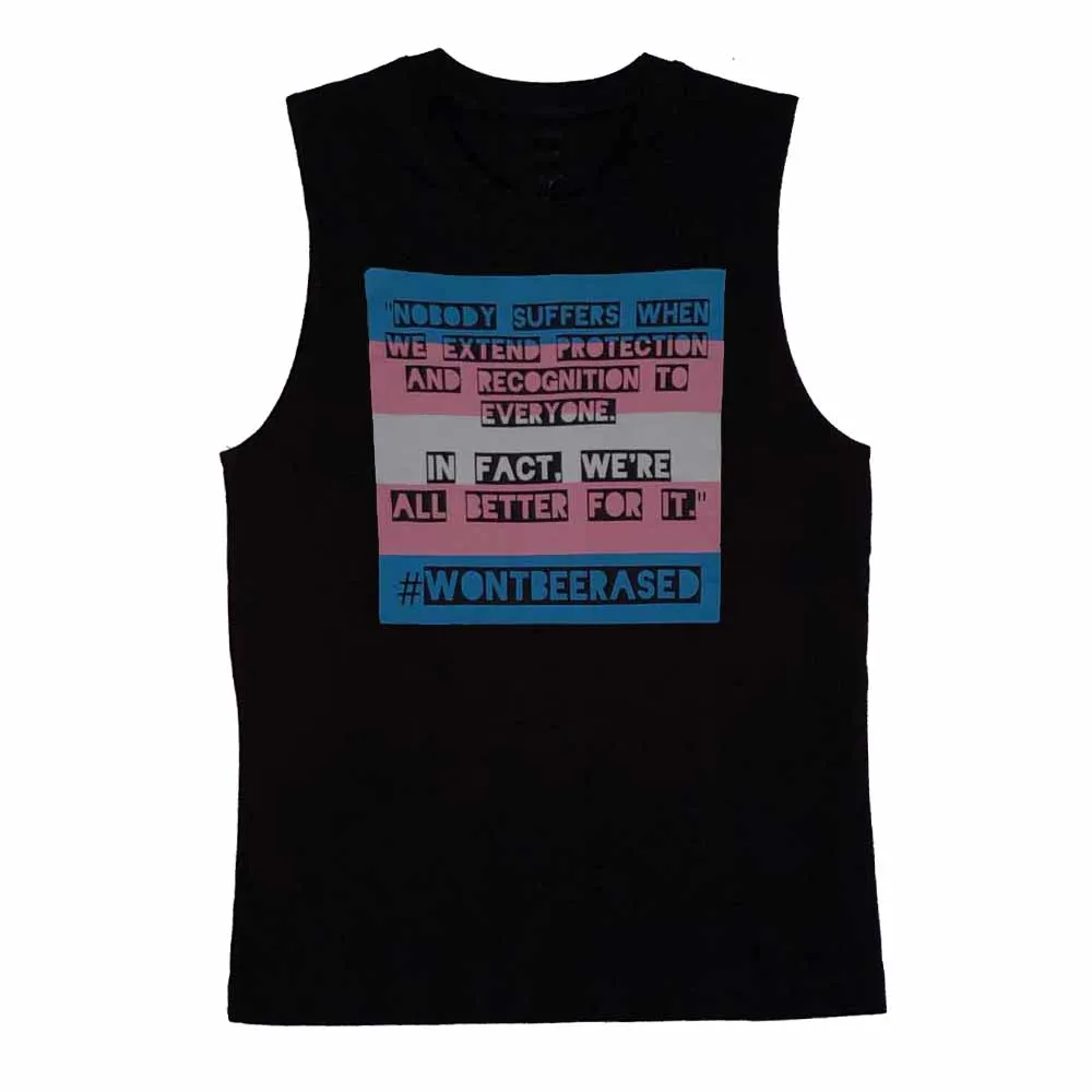 #WONTBEERASED Sleeveless T-Shirt supporting The Trevor Project