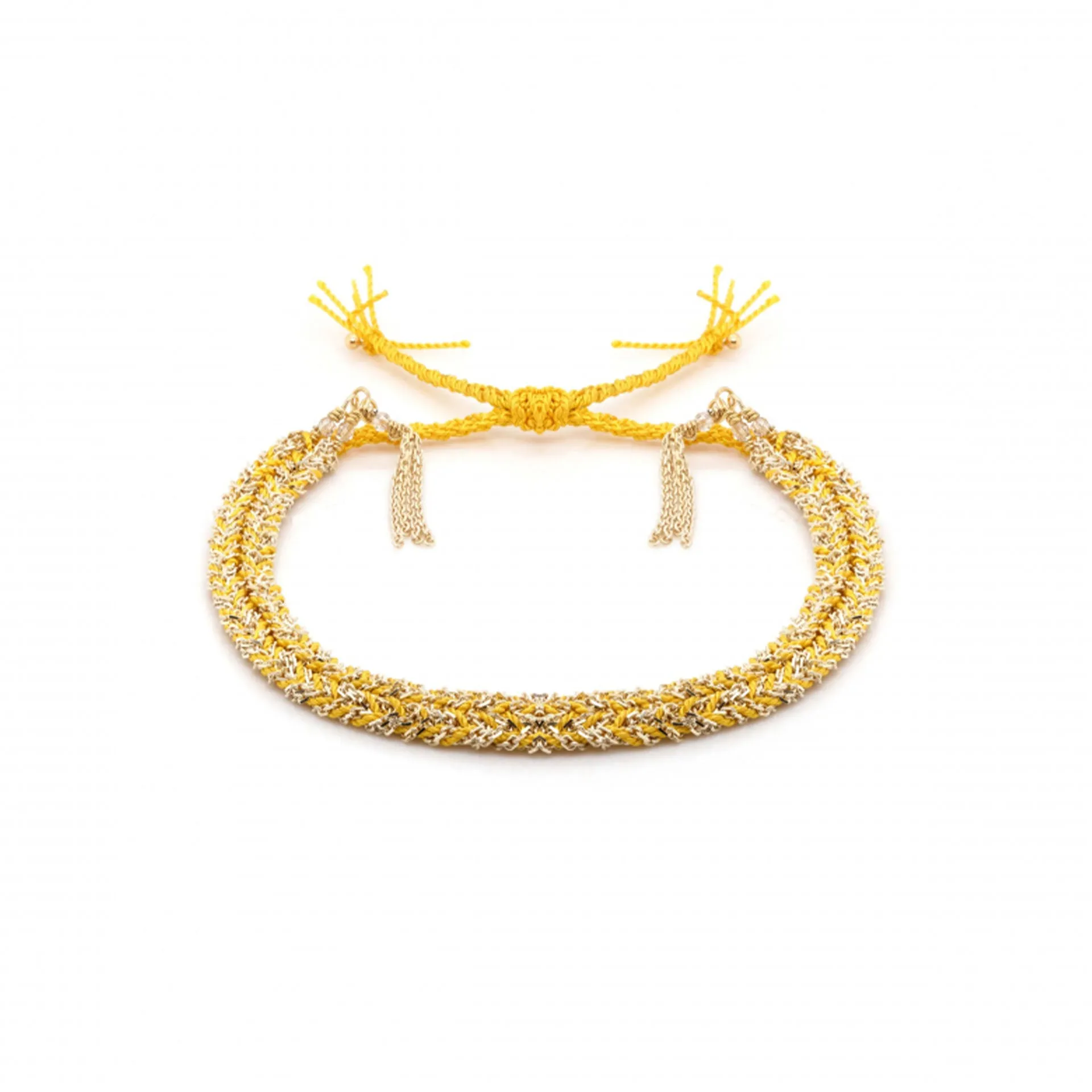 Yellow Bolo Fringe Bracelet