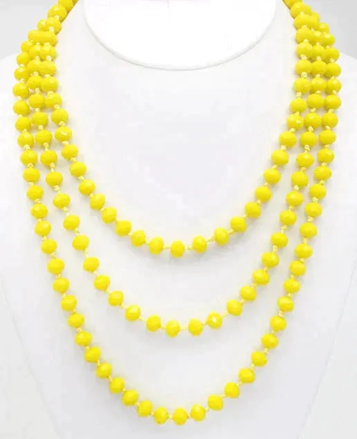 Yellow Crystal Beaded Layering 60